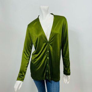 Jean Paul Gaultier Soleil Green Shiny Top Size L